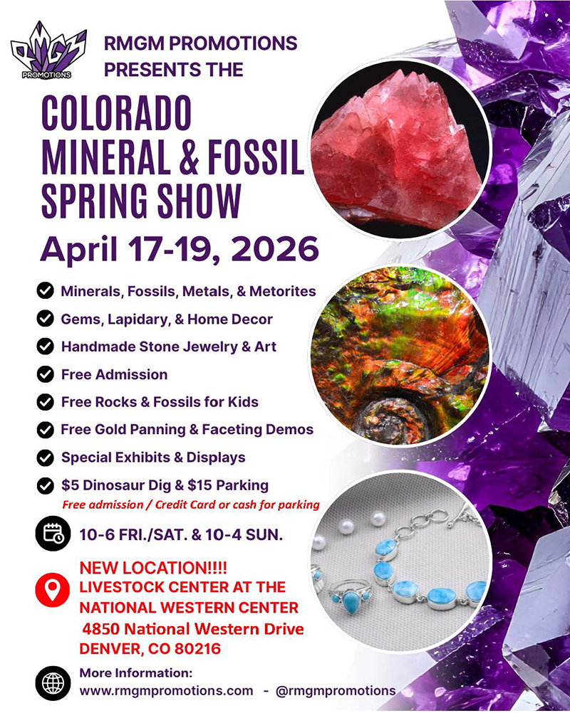 Colorado Mineral and Fossil Show Banner